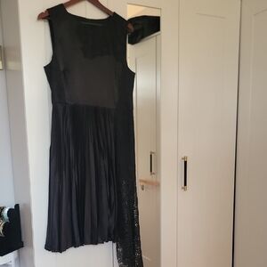 Karen Millen Black Asymmetrical A-Line Dress